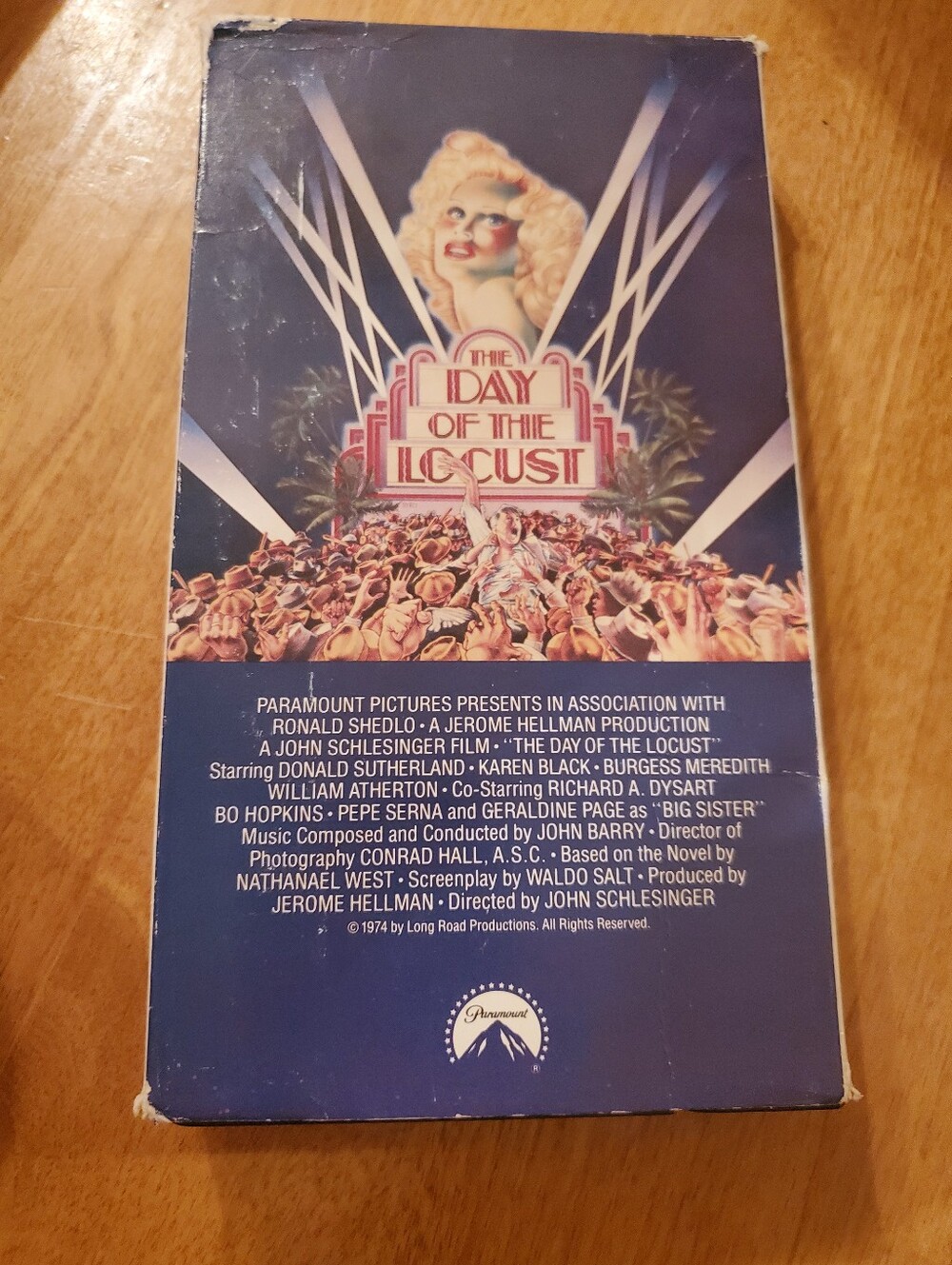 Htf THE DAY OF THE LOCUST  Paramount VHS Video 70s Hollywood Drama Thriller
